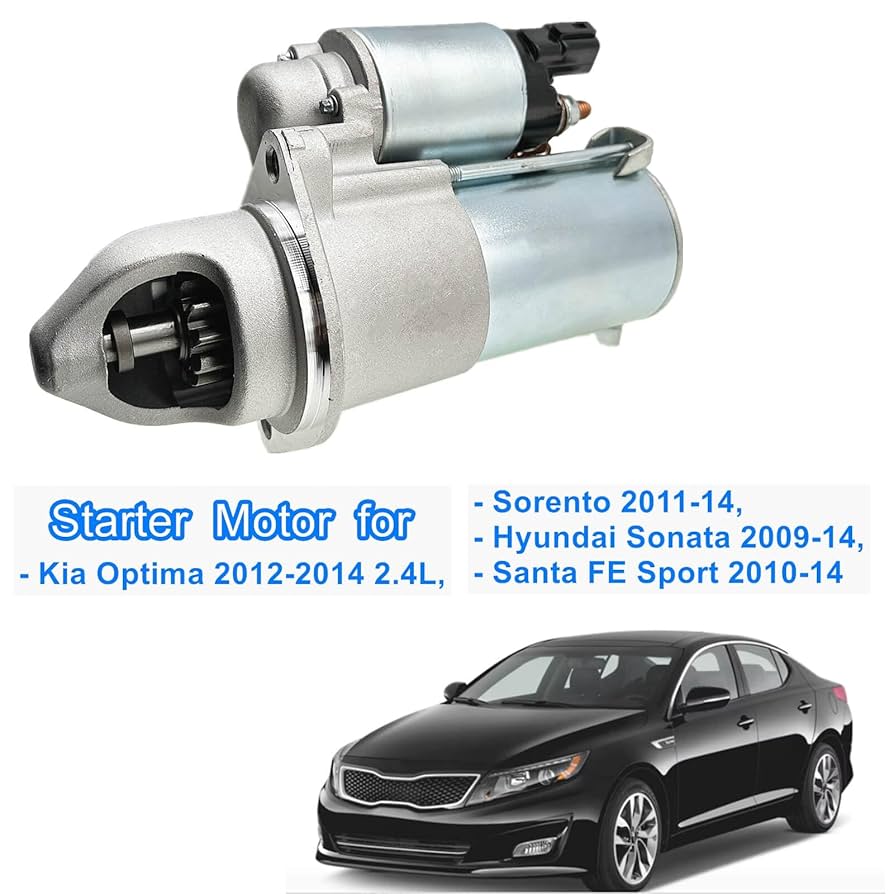 apolina 2-3y　23ss Starter Motor for Kia Optima 2012-2014 2.4L, Sorento 2011-14